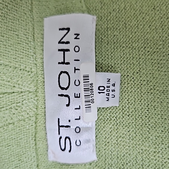 ST. JOHN COLLECTION  2pc dress suit, size 10, lime colour - Picture 5 of 5
